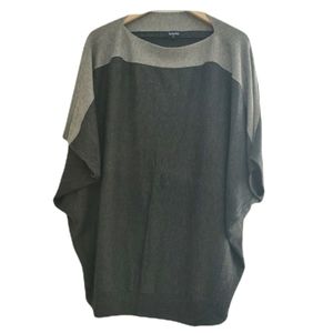 Splendid Charcoal Grey Poncho Tunic Top Size M/L